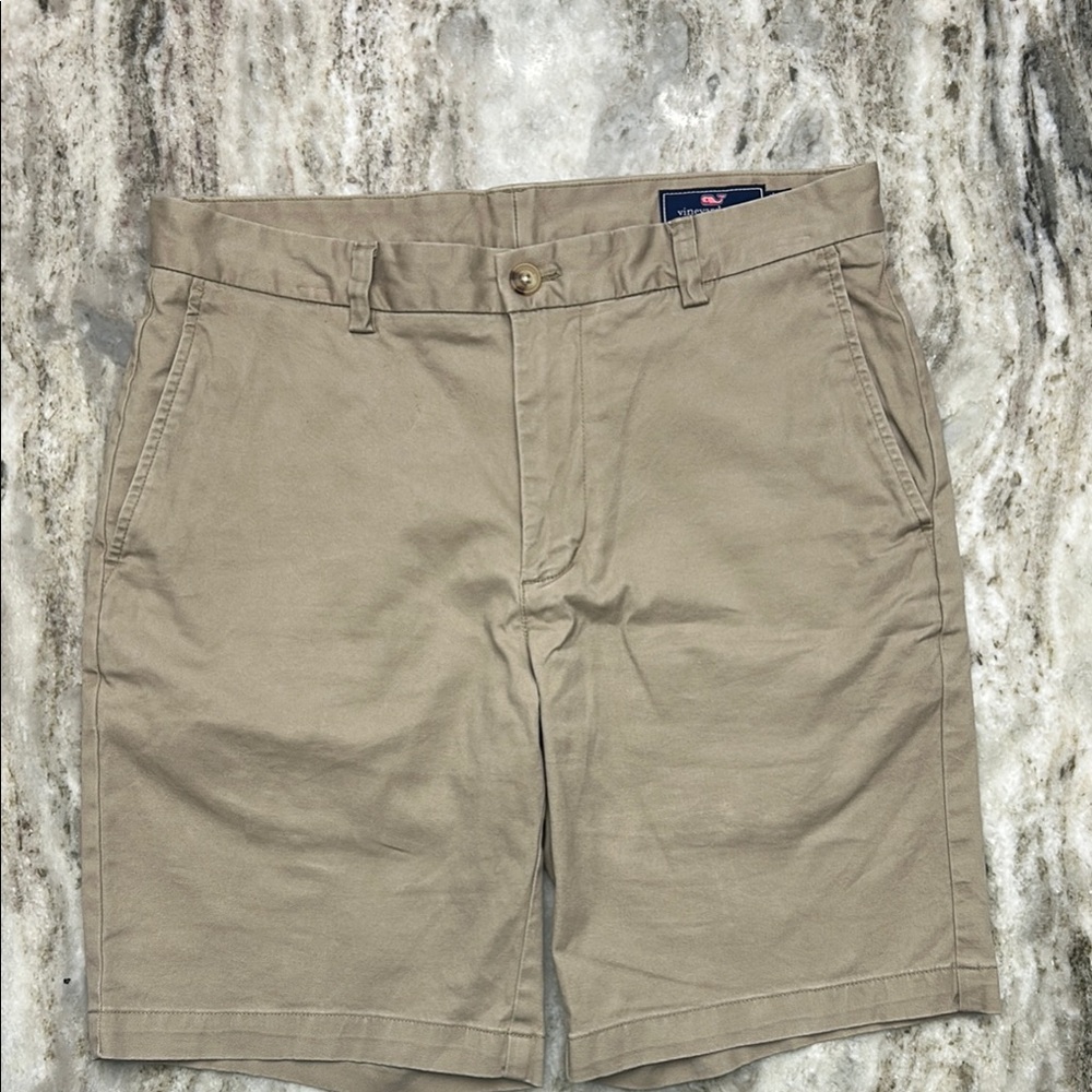 Vineyard Vines Tan Flat Front Shorts